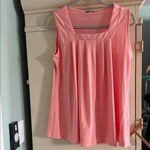 Chic Coral Sleeveless Tank Top
